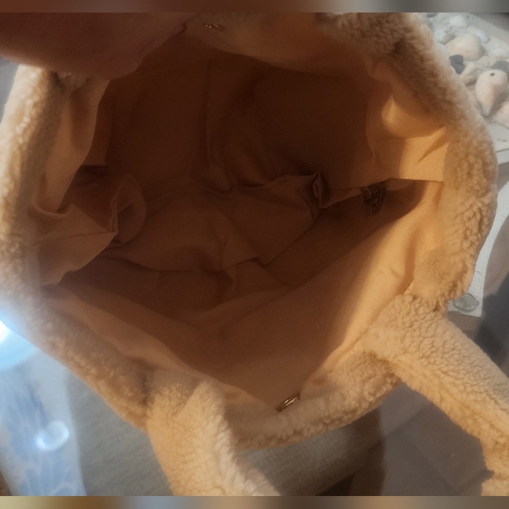 Prada Beige Shearling Tote - Picture 14 of 16